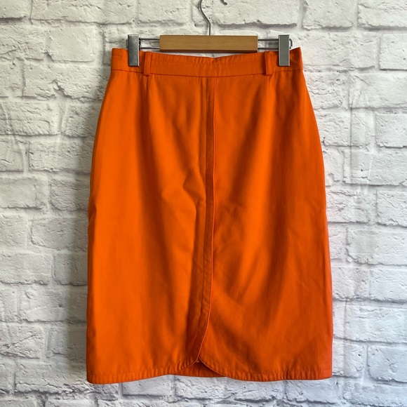 ESCADA VINTAGE Bright Orange Pencil Skirt - Picture 2 of 11